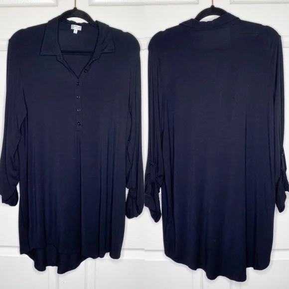 PJ Salvage Modal Basics Nightshirt in Black Size Medium - Picture 2 of 8